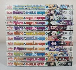 The Rising of the Shield Hero Manga Vol 1-8, 11-13 + Reprise Spear Hero Vol 1