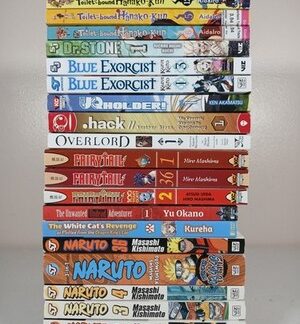 Manga Lot 19 Volumes, 3 Light Novels, Naruto, Fairytail, Blue Exorcist, Ajin