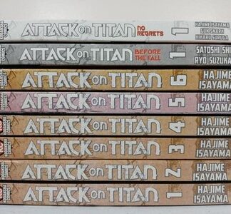 Attack on Titan Manga Vol 1-6 + Before the Fall 1 + No Regrets 1 AOT Isayama
