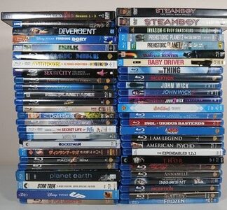 Lot of 48 Blu-rays + 3 DVDs, 1 Steelbook Marvel Action Horror Anime READ