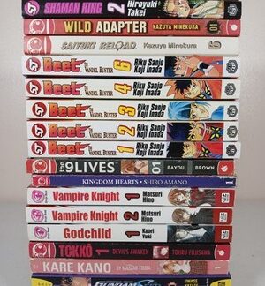 Vintage Manga Lot 18 Volumes, Tokyopop,  Gundam, Kingdom Hearts, Shaman King
