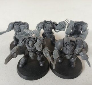 Terminator Assault Squad of 5x, 1x Captain Space Marines Warhammer 40K