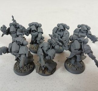 Dark Angel Veterans Squad of 7, 1 Sergeant With Magnetized Arms Warhammer 40K GW