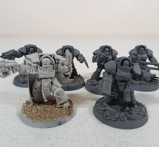 Cataphractii Terminators Squad of 5 + Captain Magnetized Bases Primed