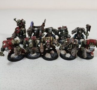 Squad of 10x Ork Boyz Painted Assembled Warhammer 40K Games Workshop