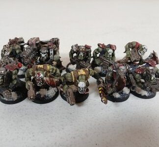 Squad of 10x Ork Boyz Painted Assembled Warhammer 40K Games Workshop