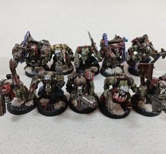 Squad of 10x Ork Boyz Painted Assembled Warhammer 40K Games Workshop