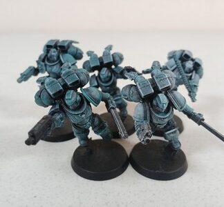 Squad of 5x Jump Pack Intercessors, 1x Seargeant, Space Marines Blood Angels