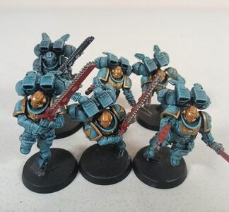 Squad of 6x Jump Pack Intercessors, 1x Seargeant, 5x Painted Space Marines Blood