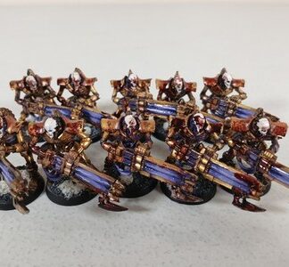 Necron Immortals Squad of 10x Metal Old OOP Painted Warhammer 40K Games Workshop