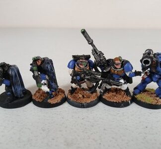 Firstborn Scout Squad of 5x, 4 Snipers, 1 Missile Launcher, 4 Painted, Warhammer