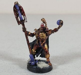 Necron Overlord with Resurrection Orb Old OOP Metal Painted Assembled Ready 40K