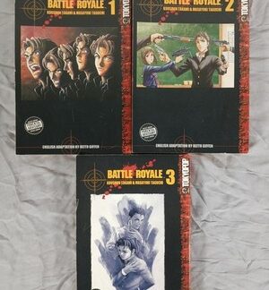 Battle Royale Manga Vol 1-3 English Tokyo Pop Koushun Takami Taguchi
