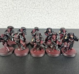 Chaos Space Marine Legionnaires Painted Squad of 10x Word Bearers Warhammer 40K