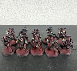 Chaos Space Marine Legionnaires Painted Squad of 10x Word Bearers Warhammer 40K