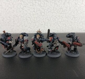 Death Company Squad of 5x Painted Ready Blood Angels Space Marines Warhammer 40K