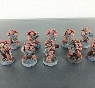 Squad of 9x Intercessors + Metal Captain Painted Blood Angels Space Marines