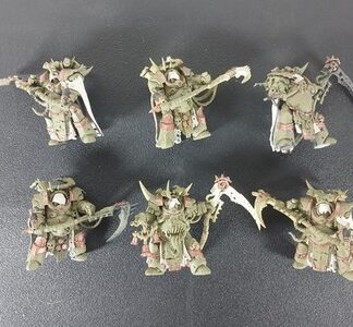 Death Shroud Terminator Squad of 6x + Custom Bases Deathguard Plague Marines