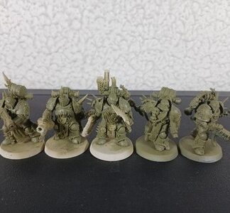 Plague Marines Random Squad of 5x Assembled, Varying Weapons, Death Guard 40K