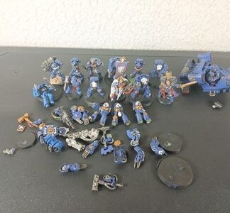 Painted Ultramarines Job Lot Needs Glue, Spave Marines Warhammer 40K GW