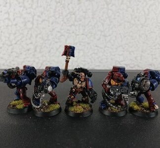 Devastator Painted Metal Squad of 4x + Chaplain Space Marines Warhammer 40K