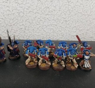 Space Marine Intercessor Painted Squad of 11x + 2x Captain Ultramarines 40K GW