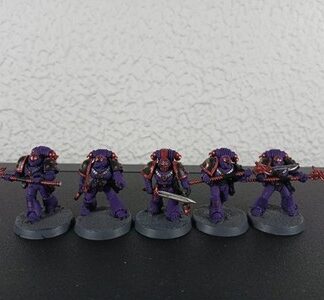 Power Spear Painted Squad of 5x Emperor's Children Chaos Marines Warhammer 40K
