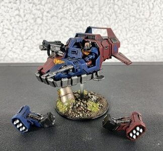 Land Speeder Typhoon, With Metal Missiles Painted Ultramarines Space Marines