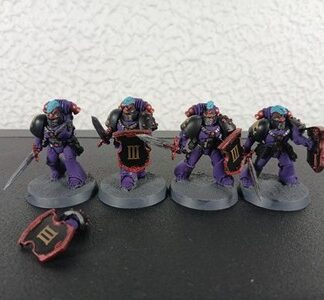 Chaos Marine Intercessors Squad 4x Painted Emperor's Children Warhammer 30K/40K