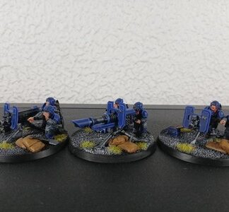 Heavy Weapons Painted Squad of 3x Astra Militarum Warhammer 40K Games Workshop