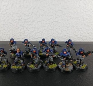 Cadian Shock Troops Painted Squad of 11x Astra Militarum Warhammer 40K GW