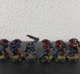 Space Marine Intercessor Painted Squad of 6x, 1x Lieutenant Ultramarines 40K GW