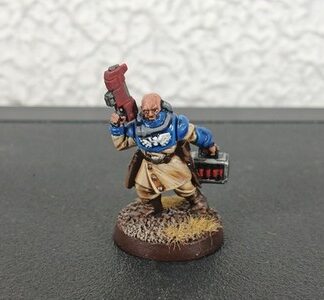 Imperial Pilot Lieutenant Varras Painted Space Marines Ultramarines Warhammer 40