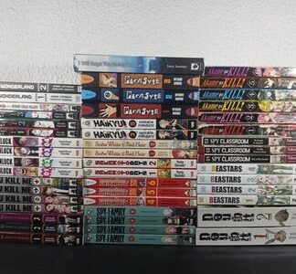 Manga & Light Novel Lot of 50, Spy x Family, Mashle, Haikyuu, Akame Ga Kill