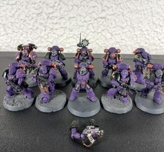 Chaos Marine Intercessors Painted Squad 10x Emperor's Children Warhammer 30K/40K