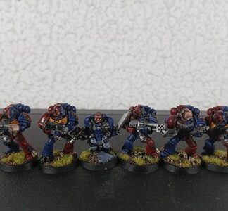 Space Marine Intercessor Painted Squad of 6x, 1x Lieutenant Ultramarines 40K GW