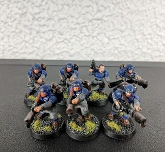 Cadian Shock Troops Flamer Painted Squad of 6x + 1x LT Astra Militarum 40K GW