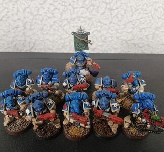 Space Marine Intercessor Painted Squad of 10x + Captain Ultramarines 40K GW