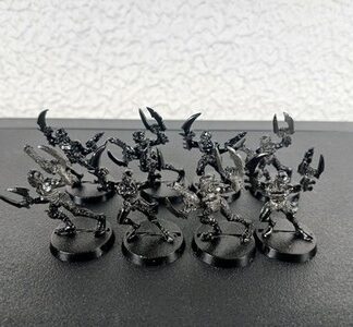 Mandrake Metal Primed Squad of 8x Dark Eldar Drukhari Warhammer 40K Games Worksh