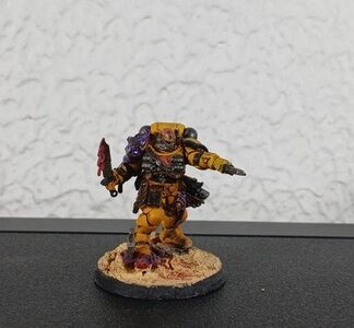 Lieutenant with Combi Weapon Painted Magnet Iron Hands Space Marines Warhammer