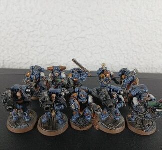 Tactical Marine Squad of 10x Painted Space Wolves Warhammer 40K GW