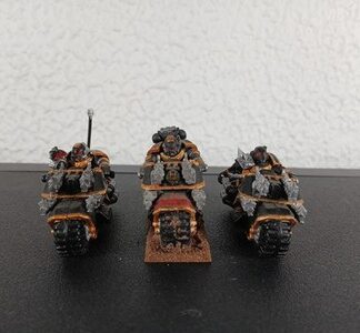 Outriders Painted Squad of 3x Space Marines Ultramarines Warhammer 40K GW