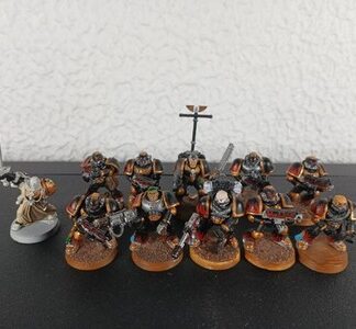 Tactical Marine Painted Squad of 10x With Character Space Marines Warhammer 40K