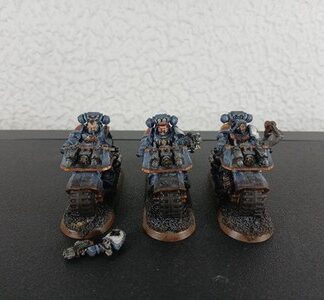 Outriders Painted Squad of 3x Space Wolves Space Marines 40K GW