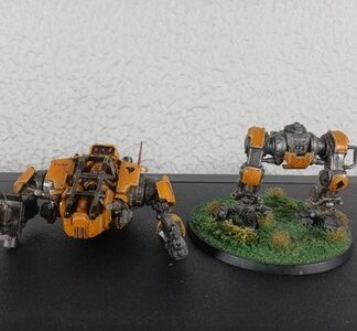 Invictor Tactical Warsuit Painted Imperial Fists Space Marines Warhammer 30/40K