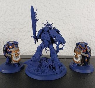 Roboute Guilliman + 2 Blade Guard Veterans Primed/Painted Space Marines 40K GW