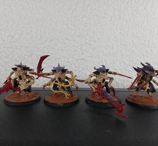 Warrior Painted Squad of 4x Tyrannids Xenos Warhammer 40K Games Workshop