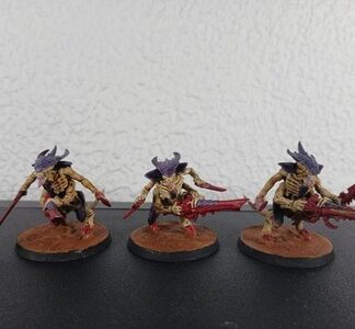 Warrior Painted Squad of 3x Tyrannids Xenos Warhammer 40K Games Workshop
