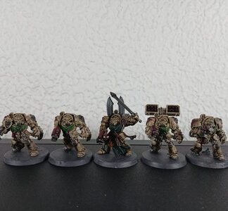Deathwing Terminators Painted Squad of 5x Dark Angels Space Marines Warhammer40K