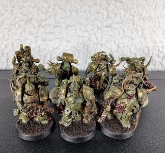 Plague Marines Painted Squad of 7x Deathguard Chaos Space Marines Warhammer 40K